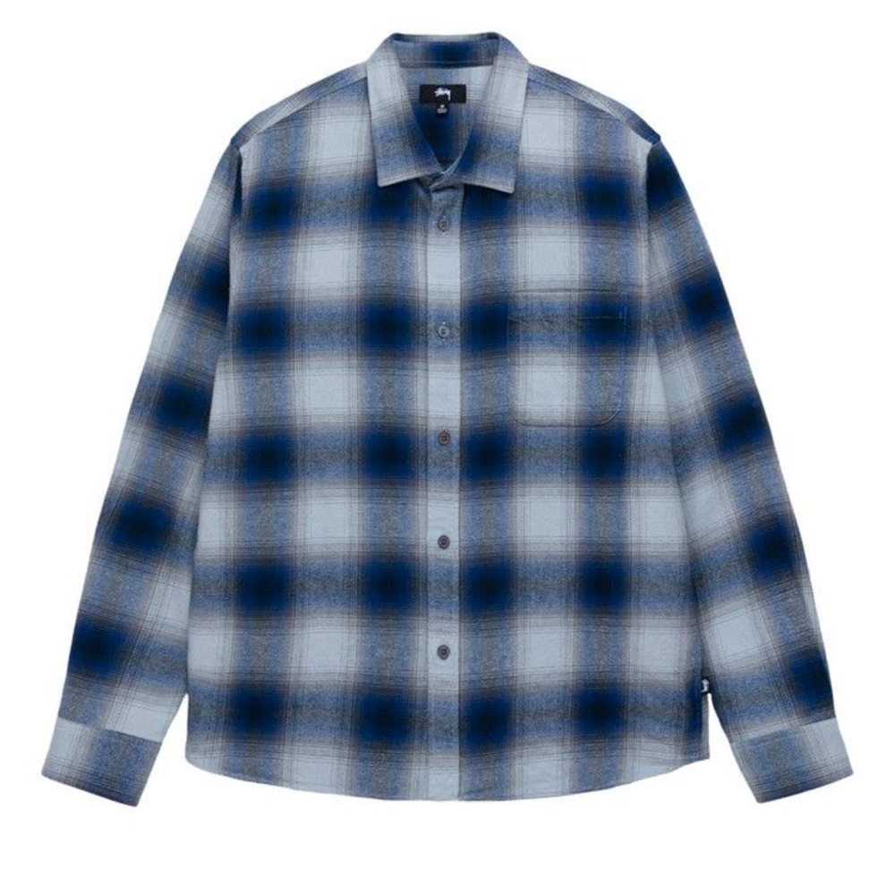Ben Sherman Blue Plaid Flannel Shirt Jacket Mens L NEW Lightweight Button Front